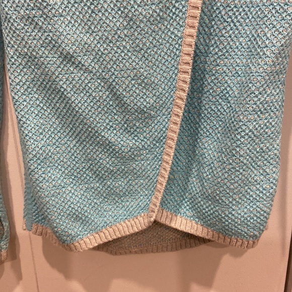 Ivivva Aqua/Light Blue & Light Grey Knit Hooded Sweater - Picture 3 of 7